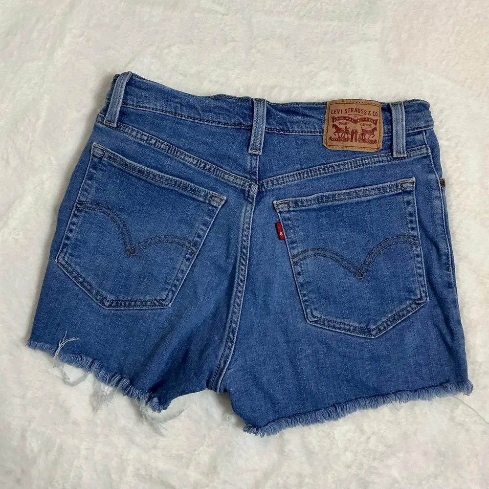 Y2K 90s, Signature by Levi Strauss Blue Jean Shorts High-Waisted Distressed - Image 4