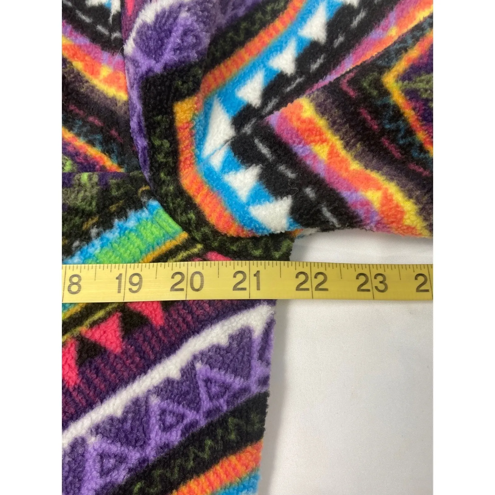 Wesc Milch Zigzag Fleece Pullover‎ Women's Medium Colorful 1/4 Zip Purple - Image 6