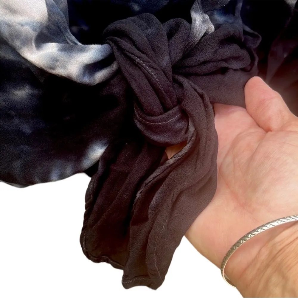 EUC Young Fabulous & Broke Carmen Tie Front Puff Sleeve Tie-Dye Top Oversized XS - Image 5