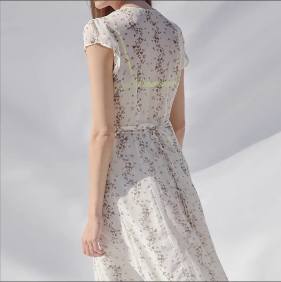 UO Jessica Cap Sleeve Wrap Dress - Image 2