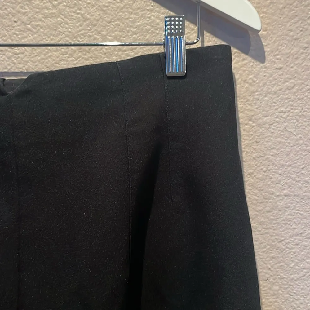 ZARA  Women’s Cropped Trousers Slacks Pants Size Large NotchBack Black - Image 7