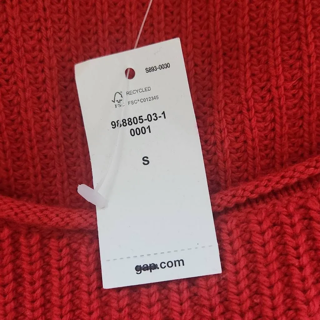 Gap Red Sweater NWT Size Small Red Roll Neck Sweater - Image 7