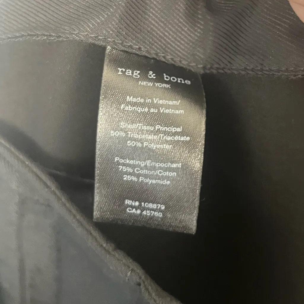 Rag & Bone Black Ivy Crepe Culotte size 4 wide leg crop pleated - Image 7