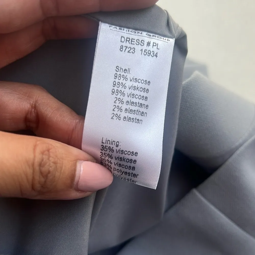 BLG Light Blue Midi Overlay Dress Size 8 - Image 7