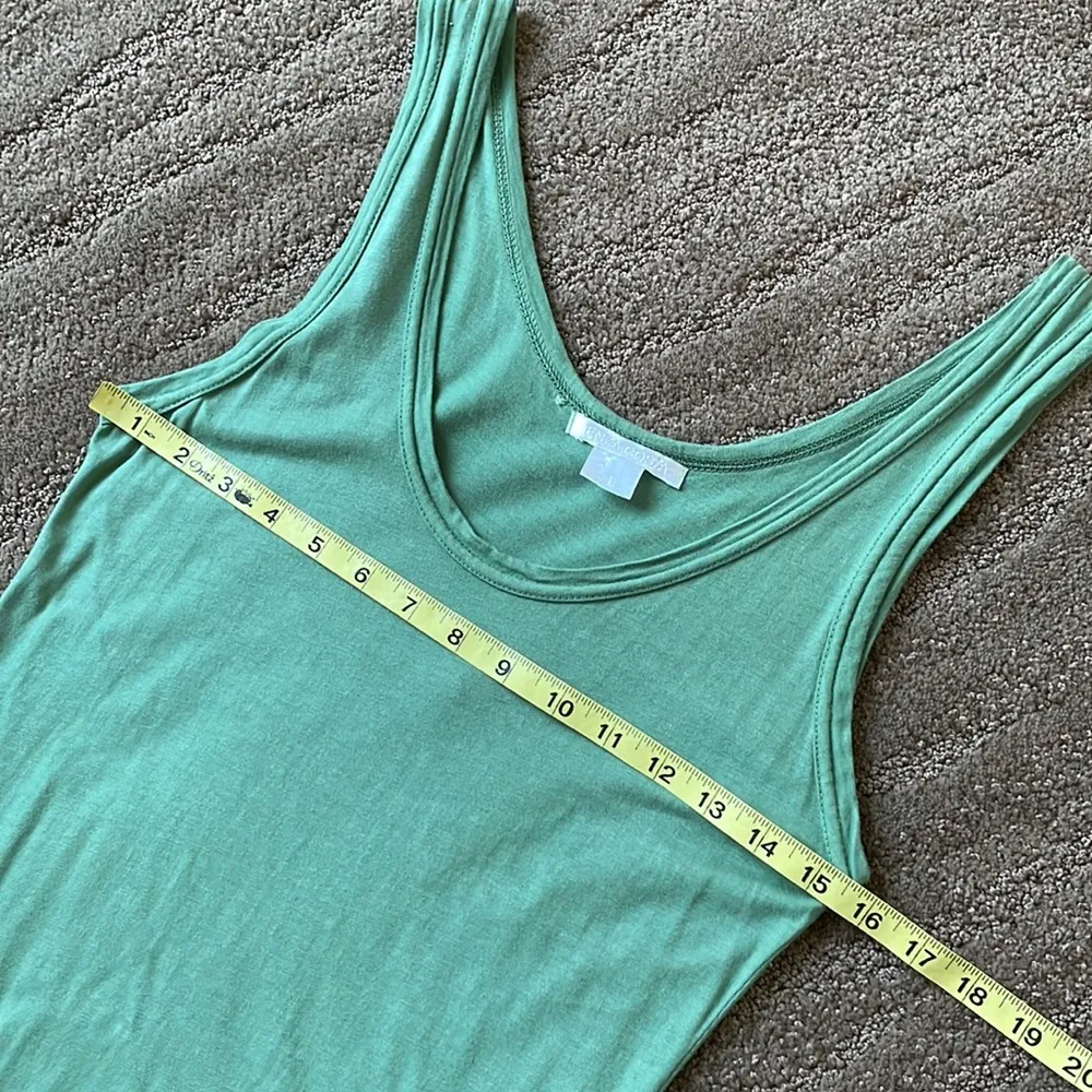 Enza Costa beautiful jersey tank green maxi dress Size L - Image 5