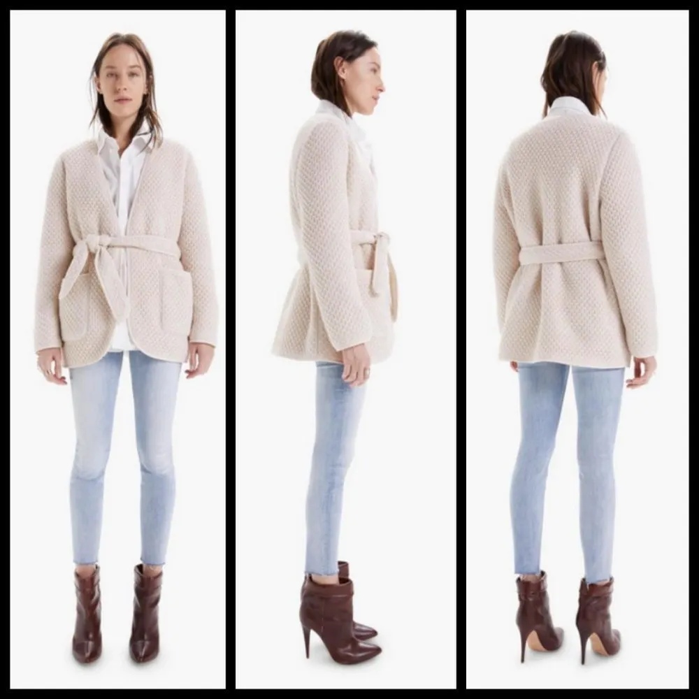 💕MOTHER💕 The Puffer Robe Sweater Jacket Textured Knit Sherpa Warm Bodies NWOT Size M - Image 3