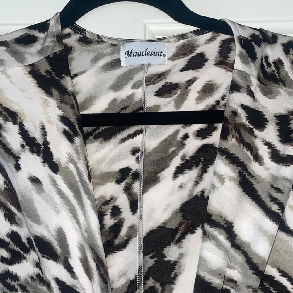 MIRACLESUIT Cap Sleeve Printed Beach Dress Medium M - Image 3