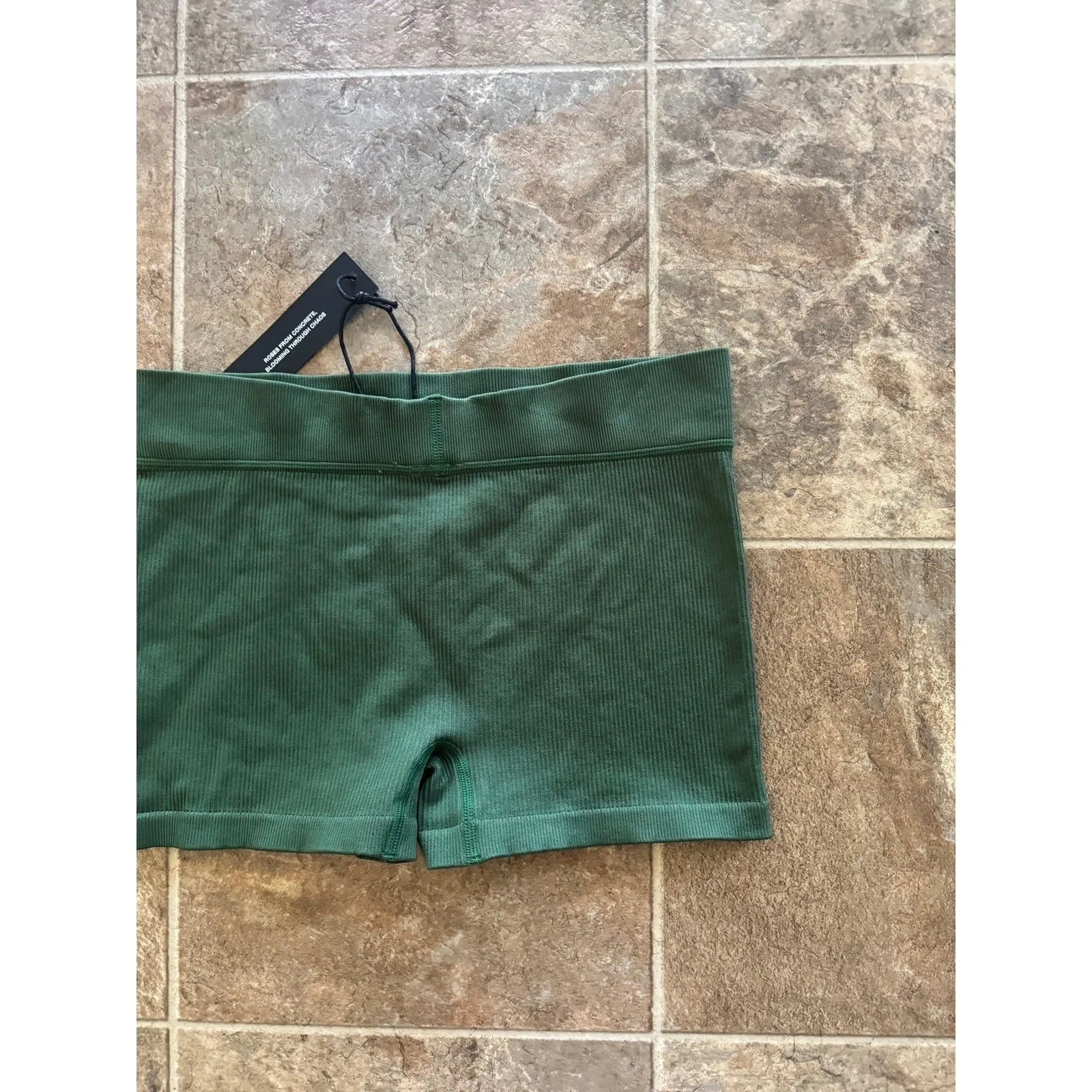 Civil Regime x No Tomorrow Ribbed Shorts Green Size XL - Image 7
