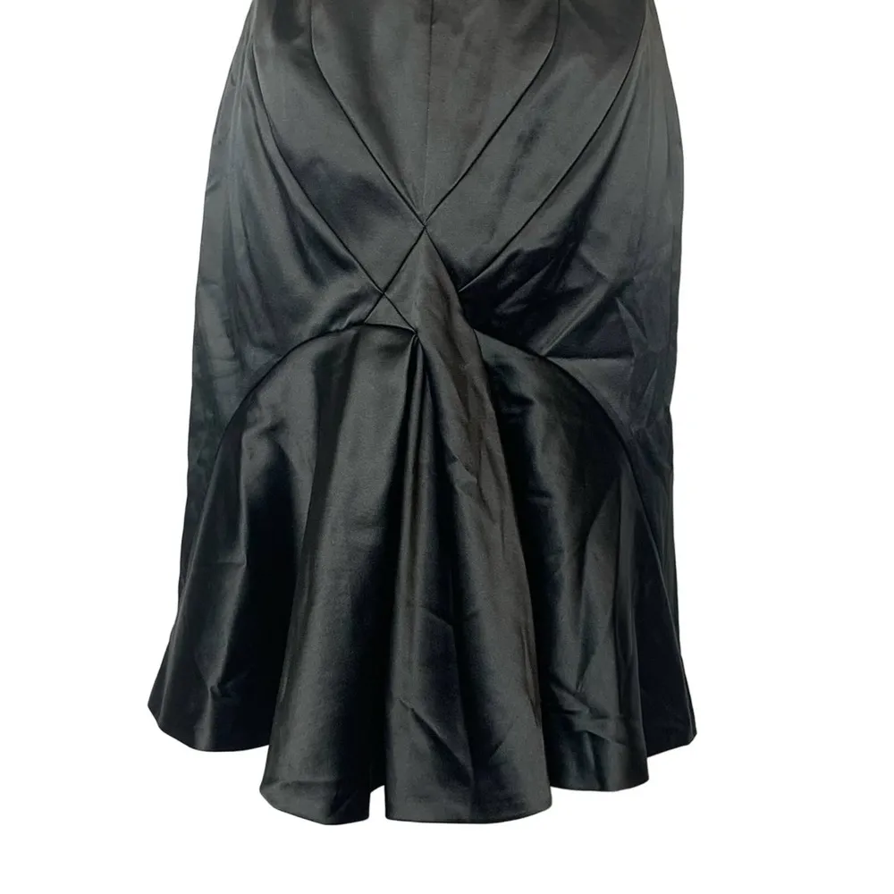 Rebecca Taylor satin halter ruffle back dress - Image 3
