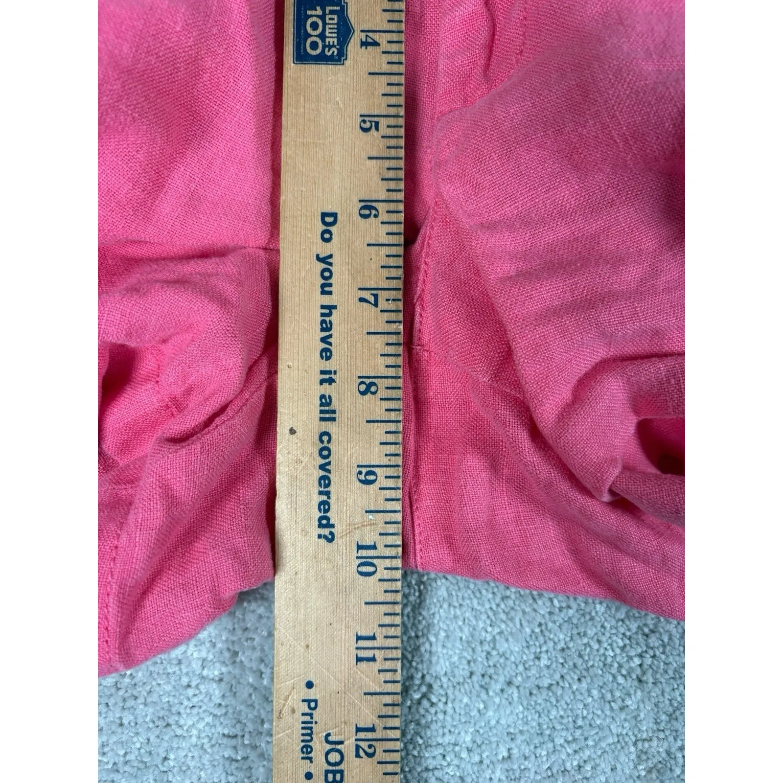 Lilly Pulitzer The Calla Short Pink size 2 100% Linen - Image 4