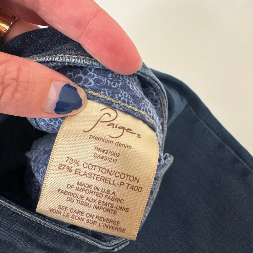 Paige Hidden Hills Jeans in Dusk Size 27 - Image 4