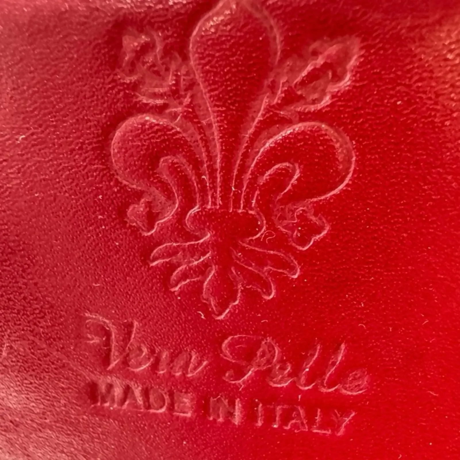 Vera Pelle Mini Crossbody Red Italian Leather Made In Italy - Image 7