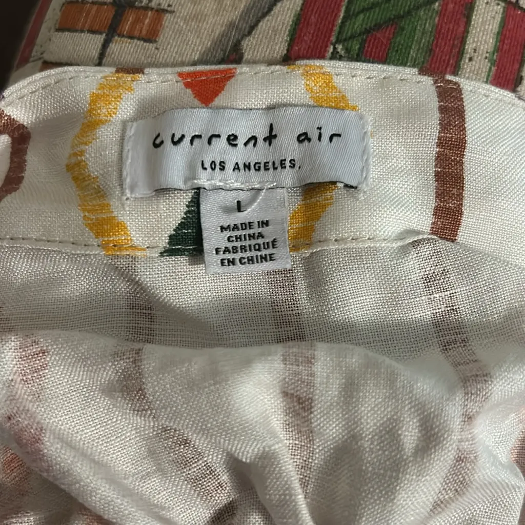 Anthropologie Current Air Los Size‎ Large Rainbow and White Tank Top - Image 5