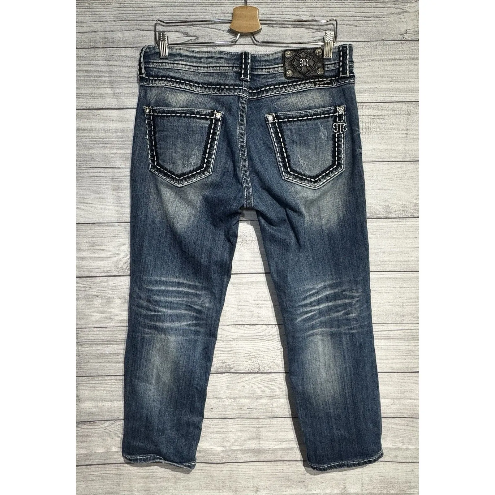 Miss Me Jeans Womens Size 28 Boyfriend Distressed Mid Rise  Denim Jeans - Image 2