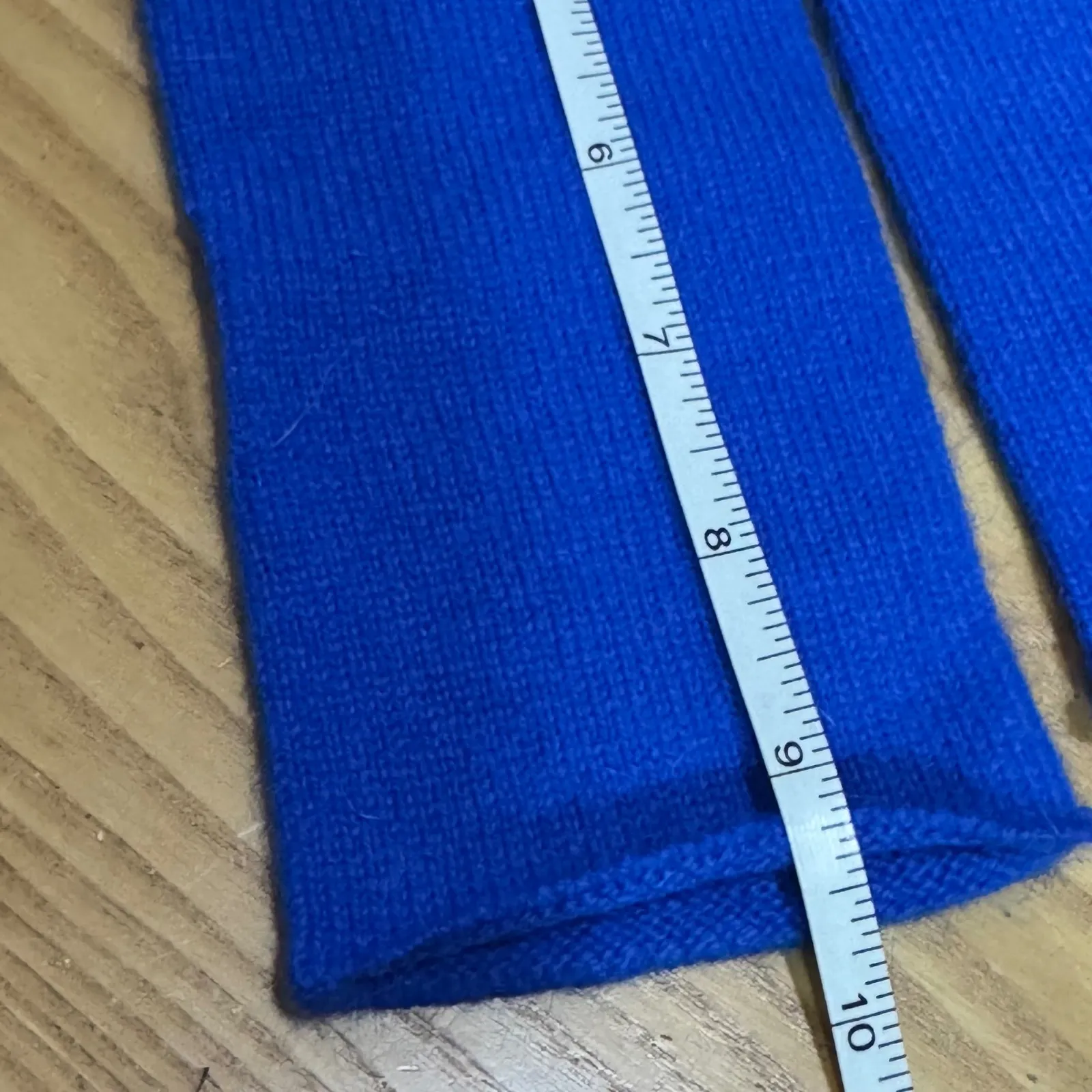 NWT Newtone Brand Royal Blue Knit Wool Angora Blend Arm Warmers Made in Scotland - Image 11