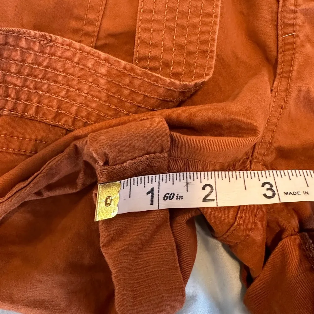 Womens Vanilla Star Sz:1 shorts Burnt Orange High Waist.  Belted. Cuffed Hem. - Image 5