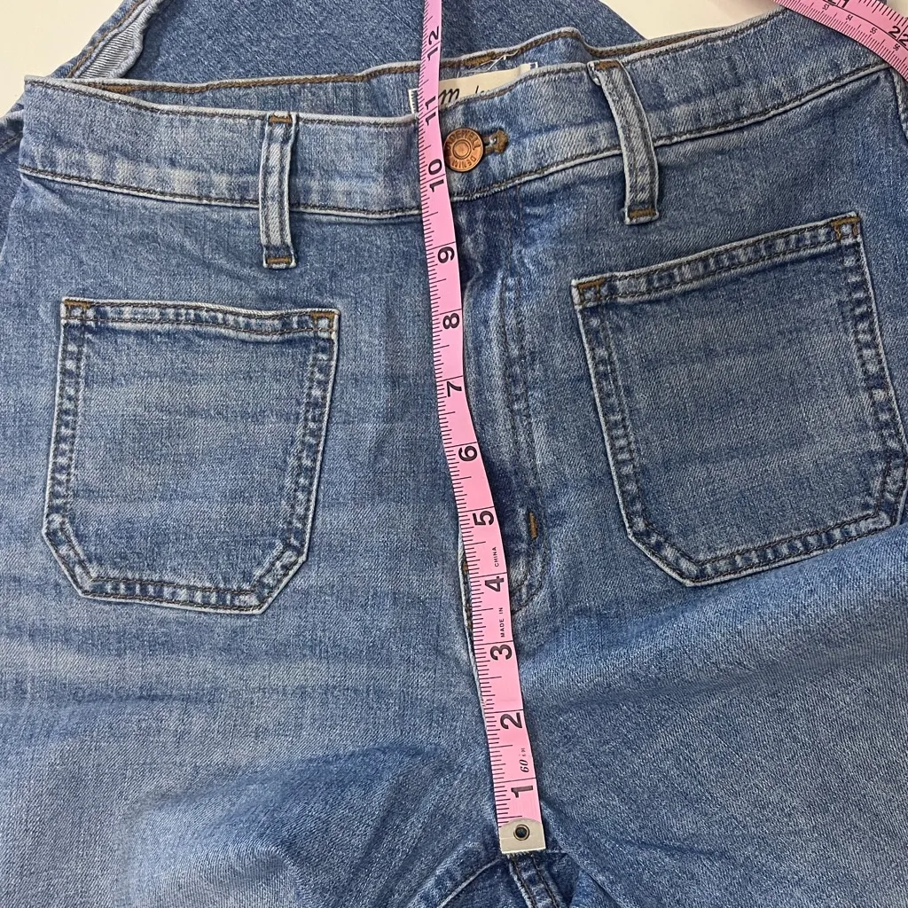 Madewell wide leg crop jeans.  Size 28 - Image 9