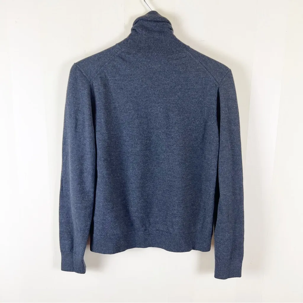 Burberry Gray Knit Turtleneck Sweater Size Large - Image 3