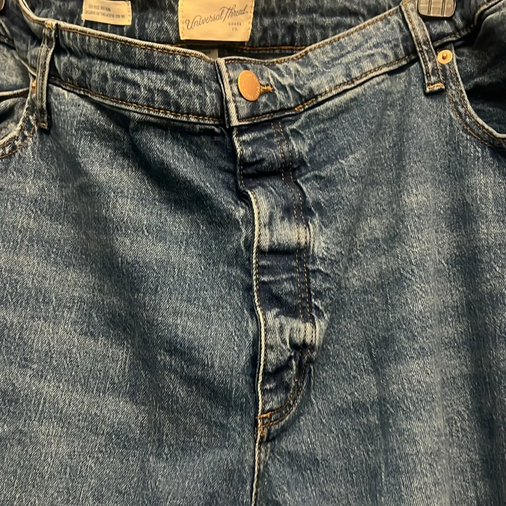 Universal Thread High Rise 90s Slim Leg Medium Wash Size 28R Plus - Image 6