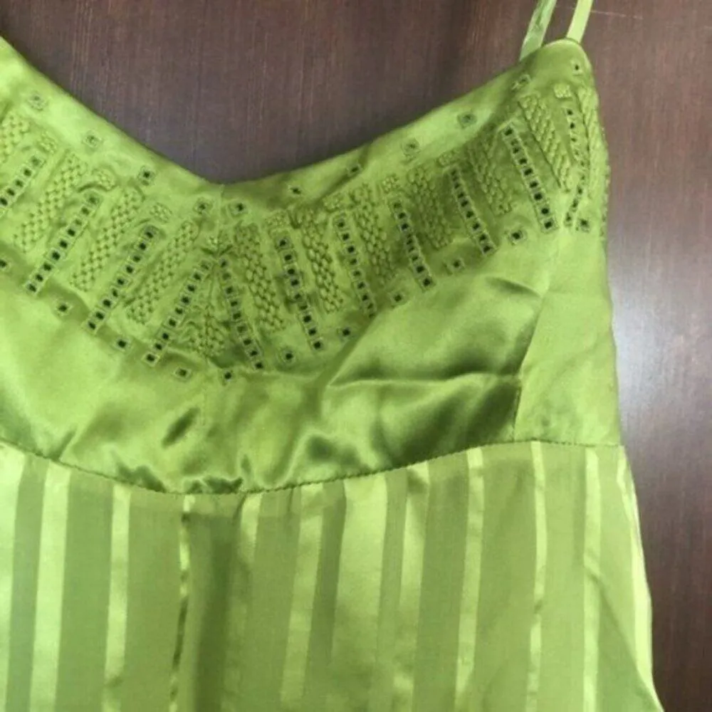BCBGMAXAZRIA  runway silk camisole green M - Image 2
