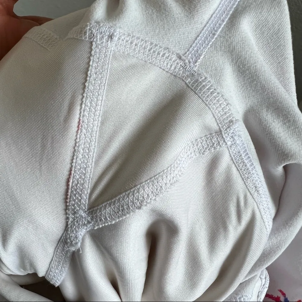 Fabletics Powerhold Floral High Waisted Biker Bike Shorts Neutral Cell Pocket S - Image 15