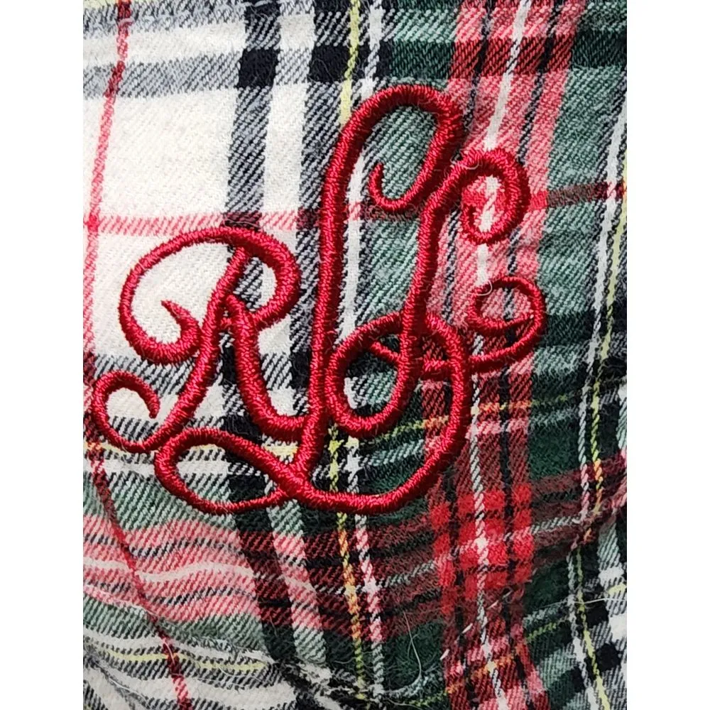 Ralph‎ Lauren Plaid Flannel Pajama Top Cozy Button-Down Sleepwear - Image 7