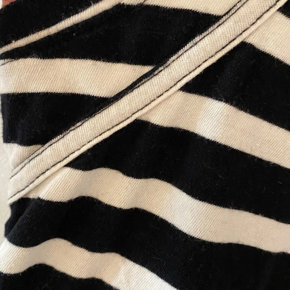 sundays Black White Striped Racerback Tank Top Women's Sz One - Image 8