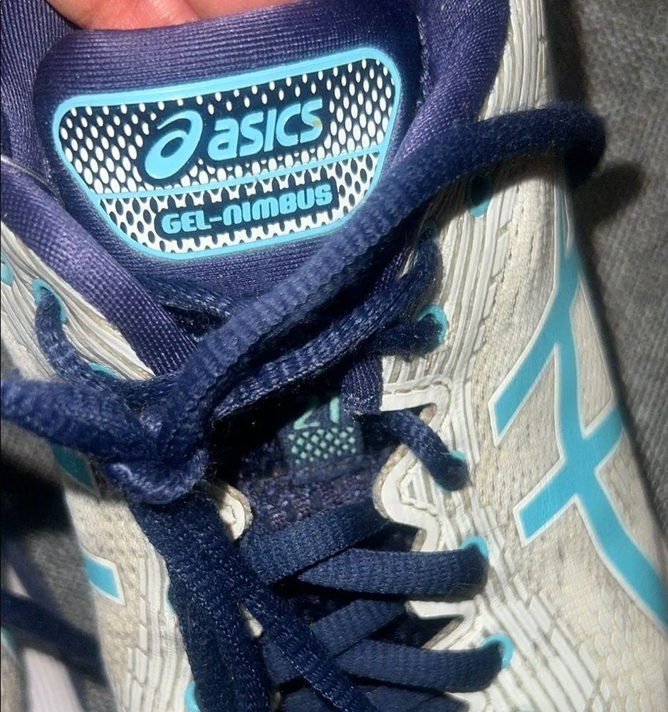 ASICS Women's Running Shoes - Cream and Blue 9.5 Flytrfoam - Image 4