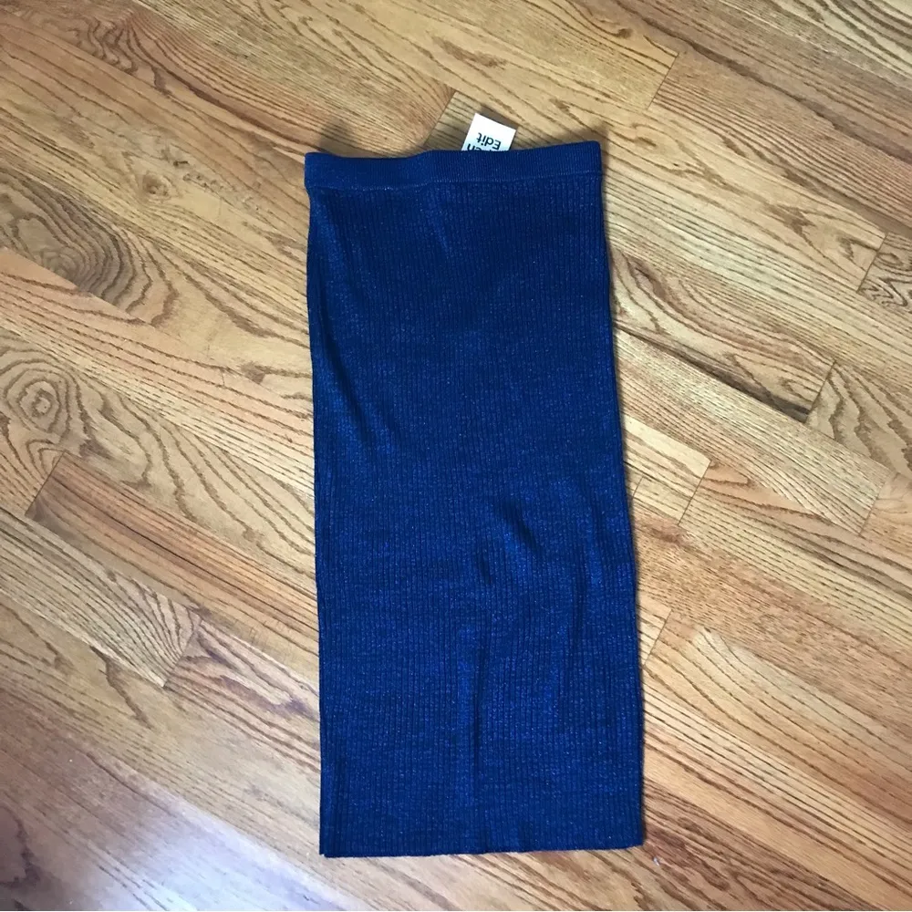 Open Edit Black/Blue Midi Skirt NWT - Image 2