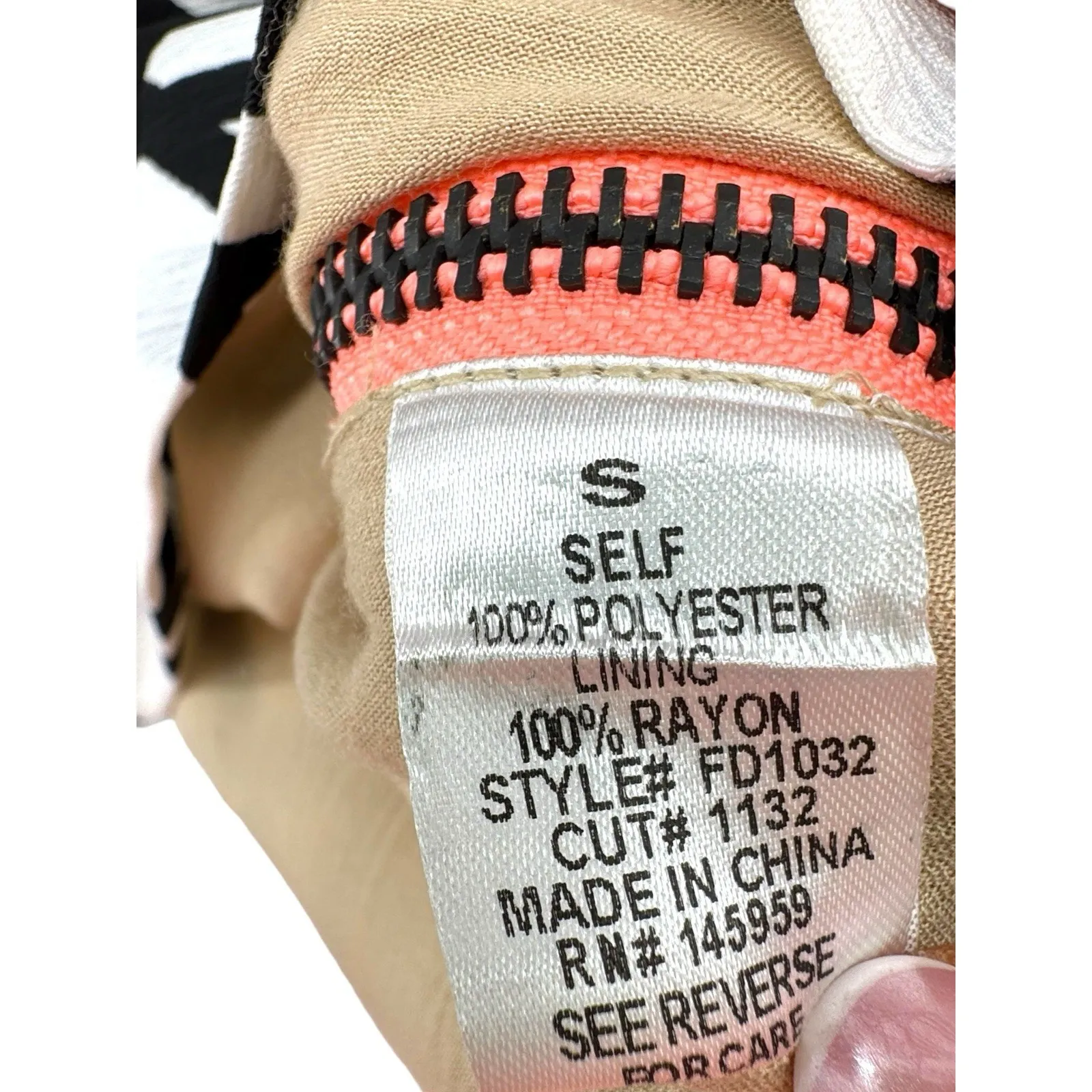 Dress Forum‎ Los Angeles Geometric Print Sheath Dress Small Black White Neon Zip - Image 5