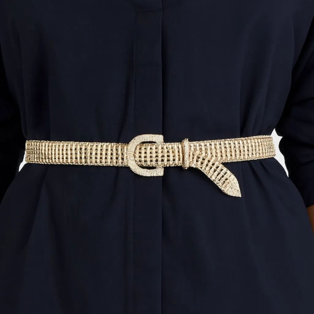 Nine West Women's Rhinestone Mesh Belt Size Medium NWT - Image 3