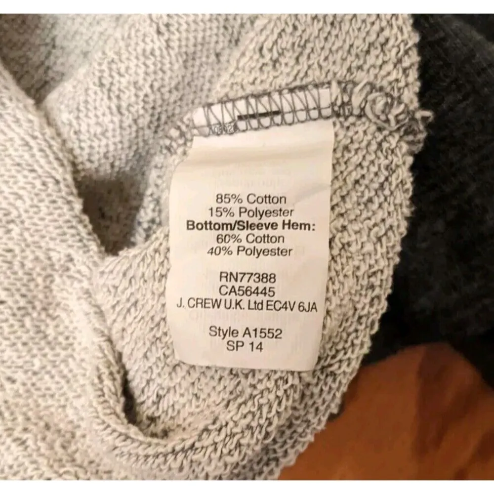 Madewell Women Sz XS Crew Neck Sweatshirt Back Zipper Casual Preppy Minimalist - Image 10