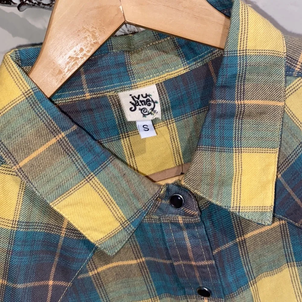 Ivy Jane flannel shirt snap button down soft NEW small oversized long sleeve NWT - Image 4