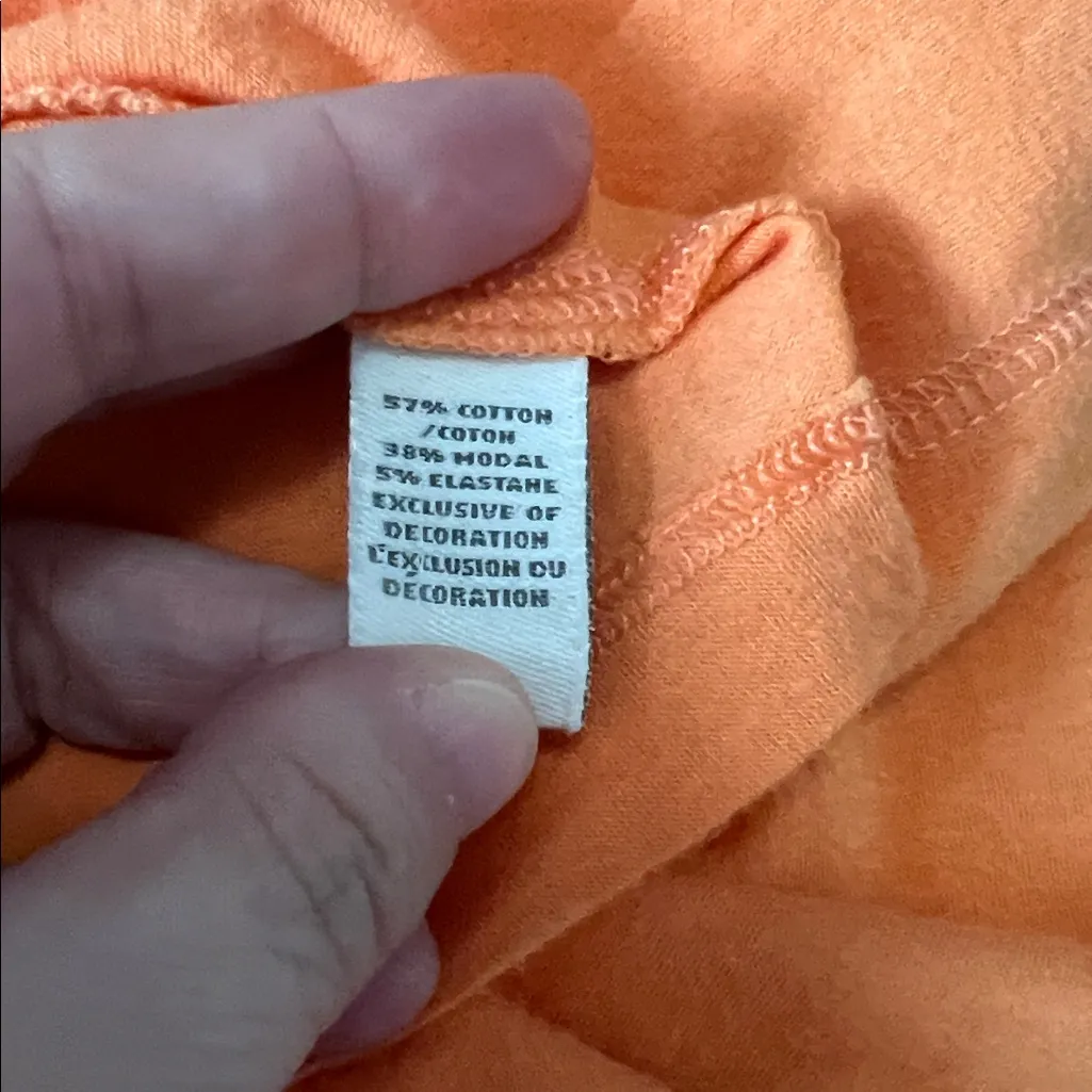 Abercrombie Y2K VNeck TShirt Orange Size Large *Flaw - Image 7