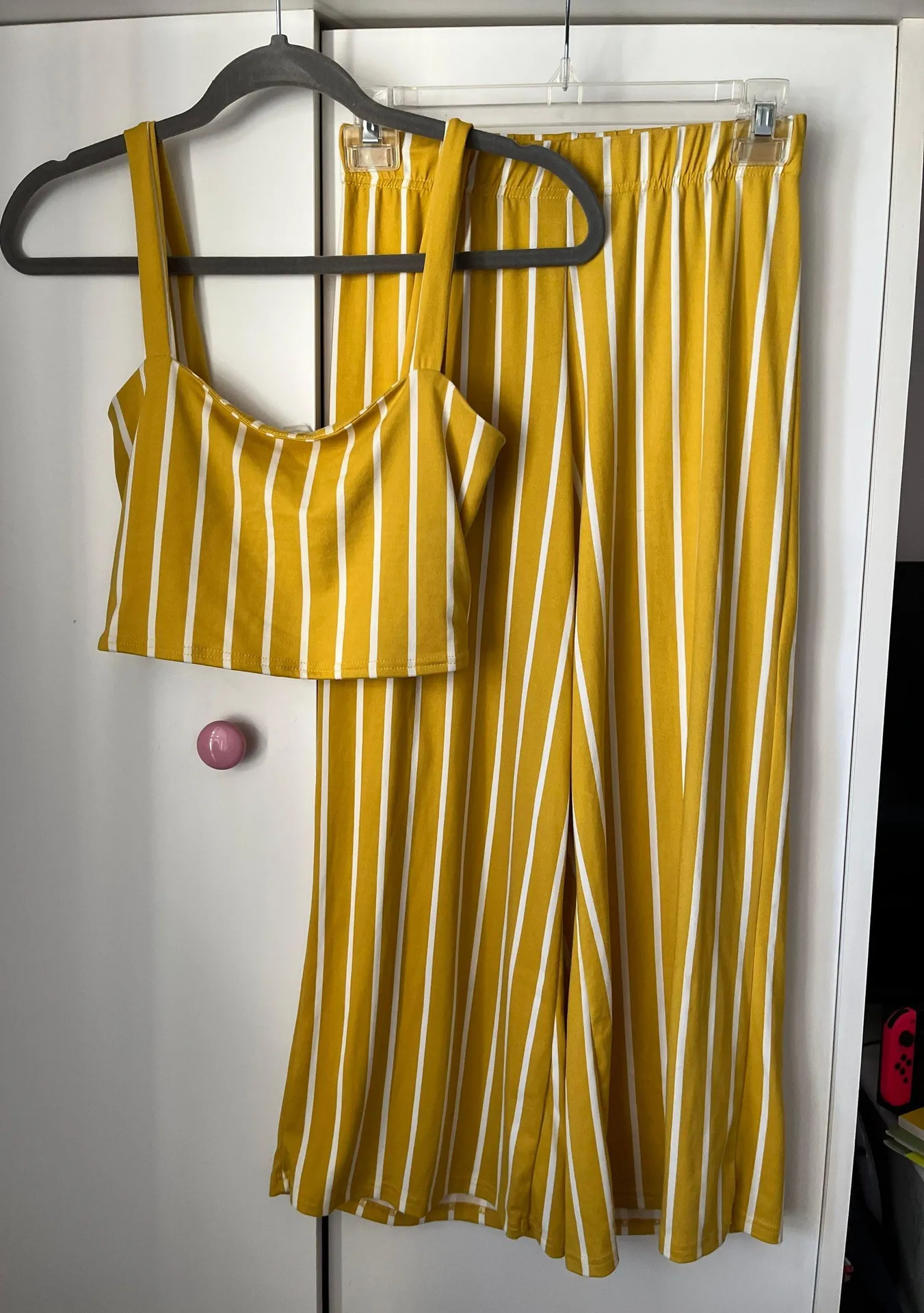 Two Piece Yellow Stripe set Size M - Image 2