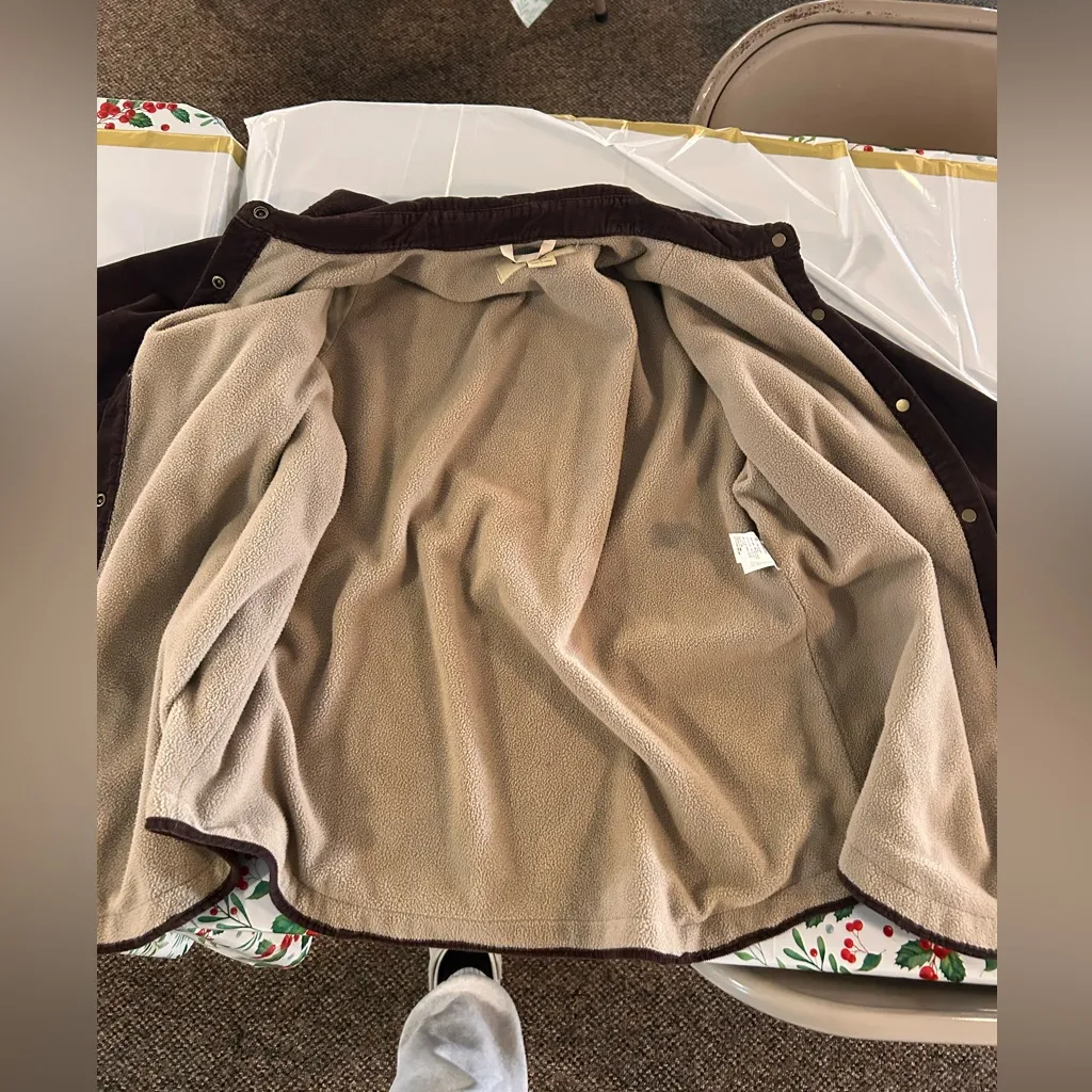 Woolrich Women’s Corduroy Sherpa Lined Size Large Expresso Outdoor Chore Coat - Image 11