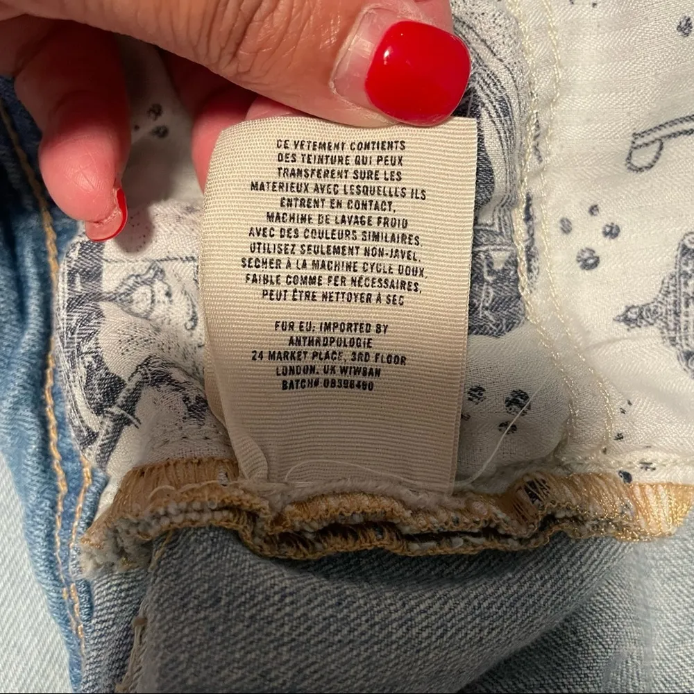 Pilcro And the Letterpress‎ Jean Shorts Distressed Size 29  Blue Anthropologie - Image 8