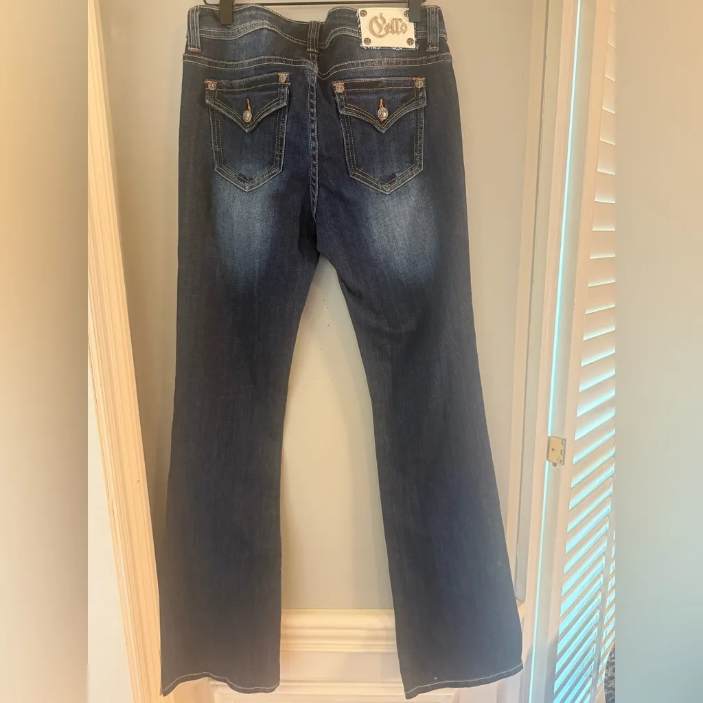 Cello Dark Wash Flare Jeans Juniors 11 - Image 2