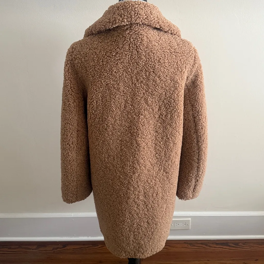 Mkt Studio Shopbop Camel Teddy Jacket Coat size FR 40 Tan - Image 8