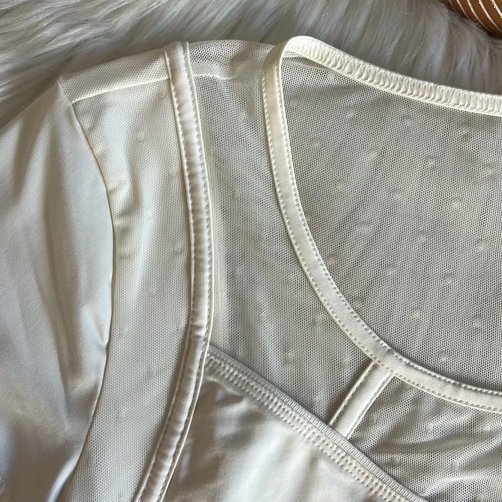 adidas x stella mccartney • polka dot sheer mesh x34784 athleisure top Size XS - Image 10