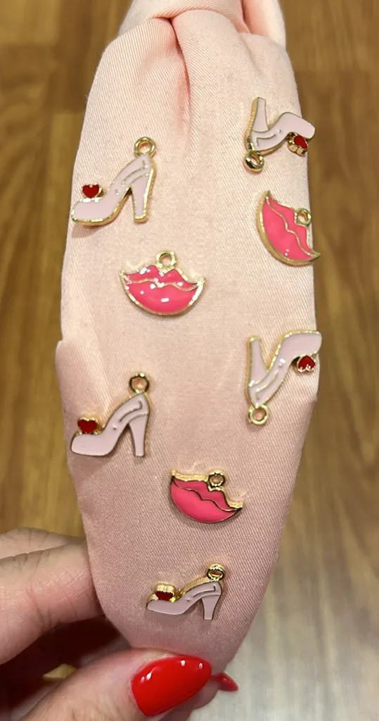 Pink lips & shoes knot headband - Image 2