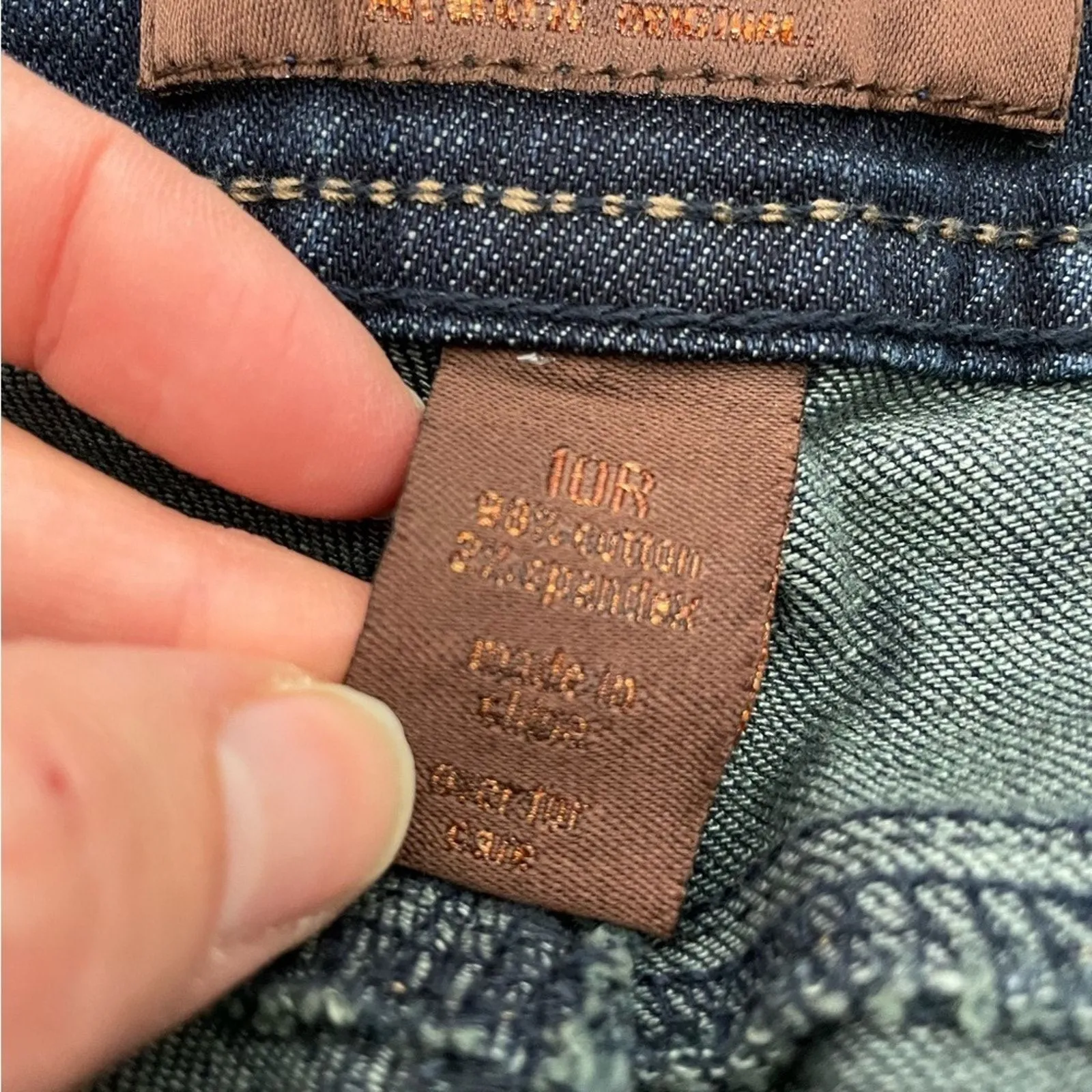 The Limited Vintage Dark Wash Flare Leg Jeans Womens 10 Blue Y2K Flap Pocket - Image 10