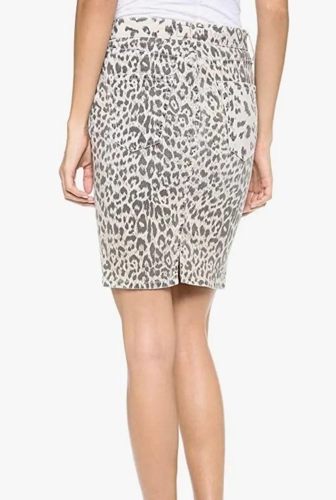 Stone Leopard Soho Zip Stiletto Pencil Skirt Mob Wife - Image 2