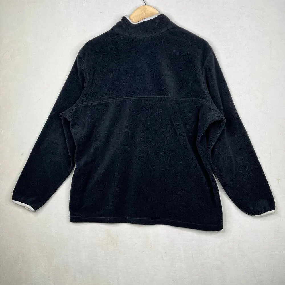 Columbia Three Lakes Snap Button Pullover Fleece Jacket Black Size 1X women’s - Image 5