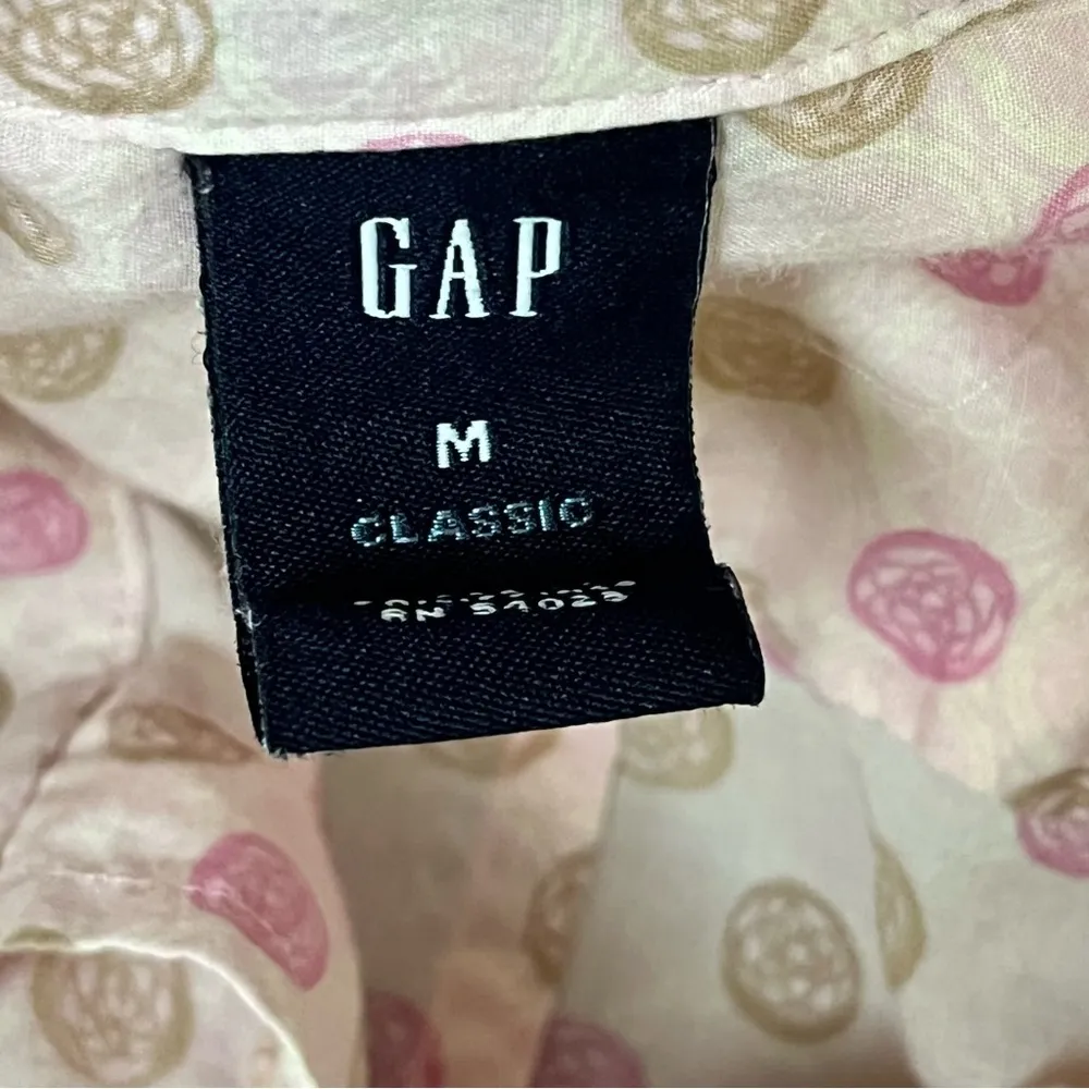 Vintage Y2K GAP Pink Polka Dot Button Down Blouse Women’s M Classic Fit Western - Image 10