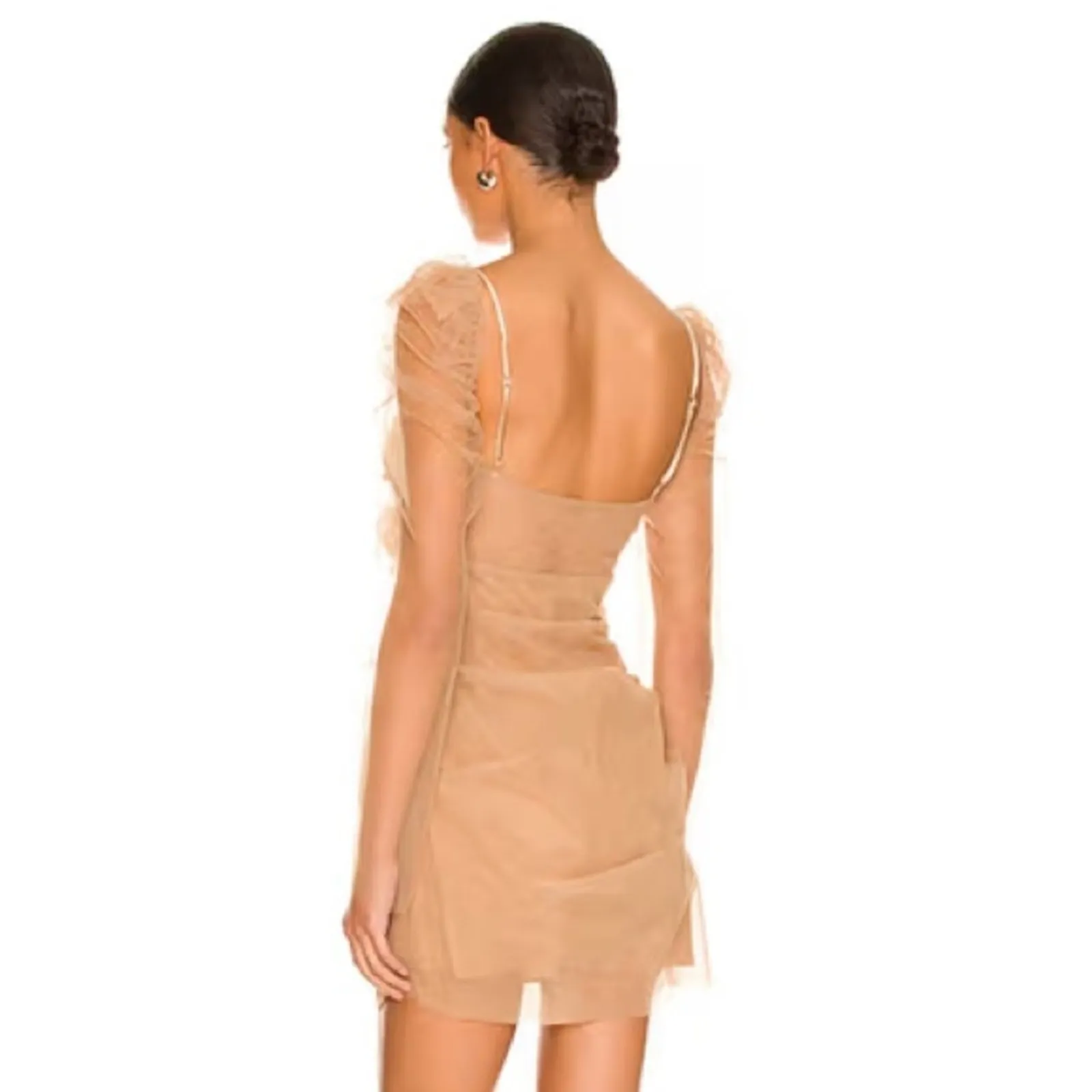 The Bar Jean Dress in Champagne Size 2 Tulle Rhinestones Bachelorette Party - Image 3