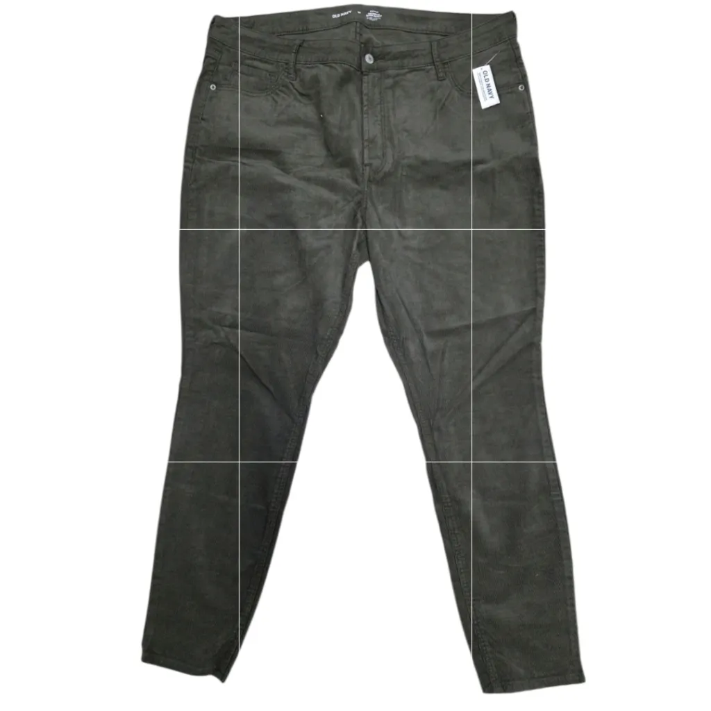 Old Navy Pants Womens Green High Rise Rockstar Skinny Corduroy Size 18 Plus NWT - Image 3