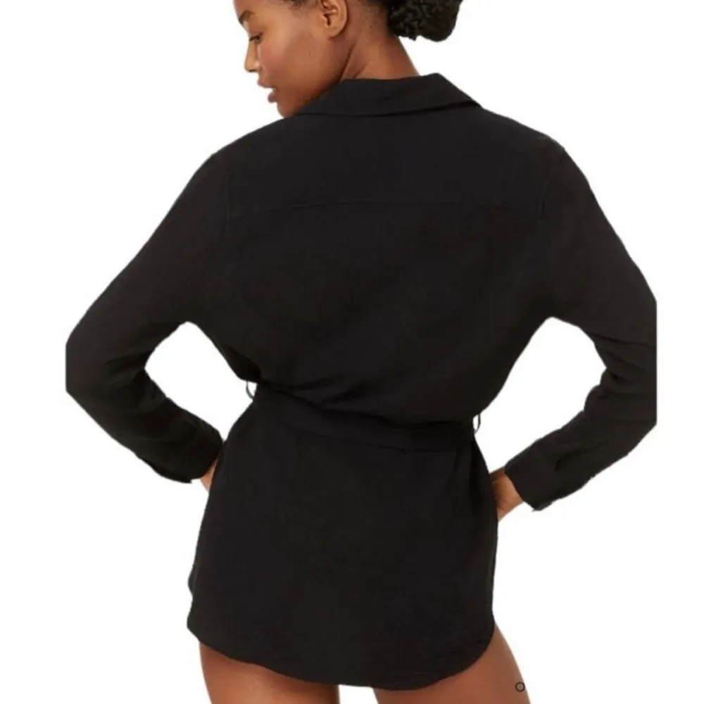 Andie The Corvo Button Up Top CoverUp Black size S NWT - Image 2