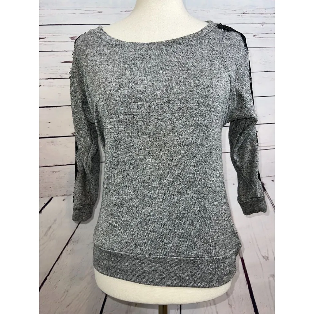 Self Esteem Shirt Pullover Blouse Lace Gray XS Extra Small Womens‎ Rayon - Image 7
