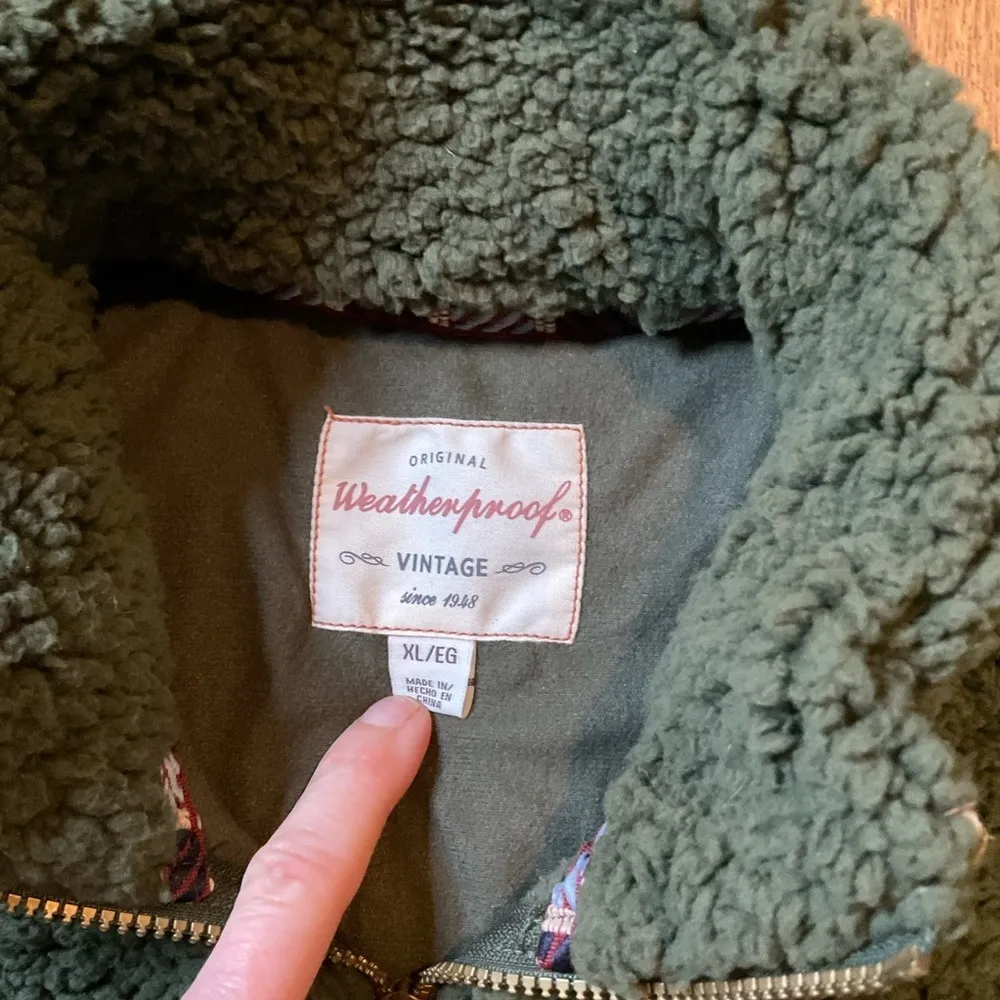 Original‎ Weatherproof Pullover Teddy Jacket 1/4 Zip Green Women's XL - Image 3